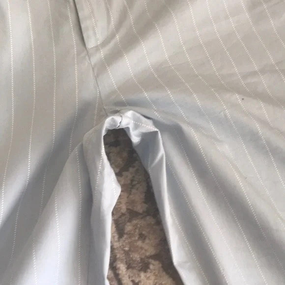 Women's Light Blue  2 piece pants set with White pinstripes - Picture 11 of 12